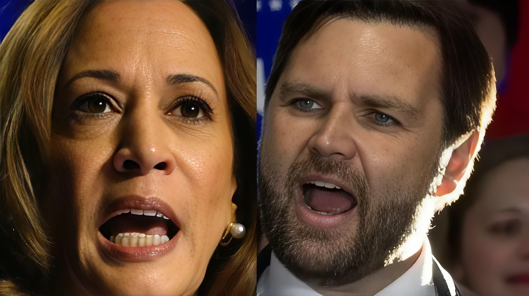 Kamala Harris was seen taking aim at JD Vance after he accused her of 'witchcraft'.