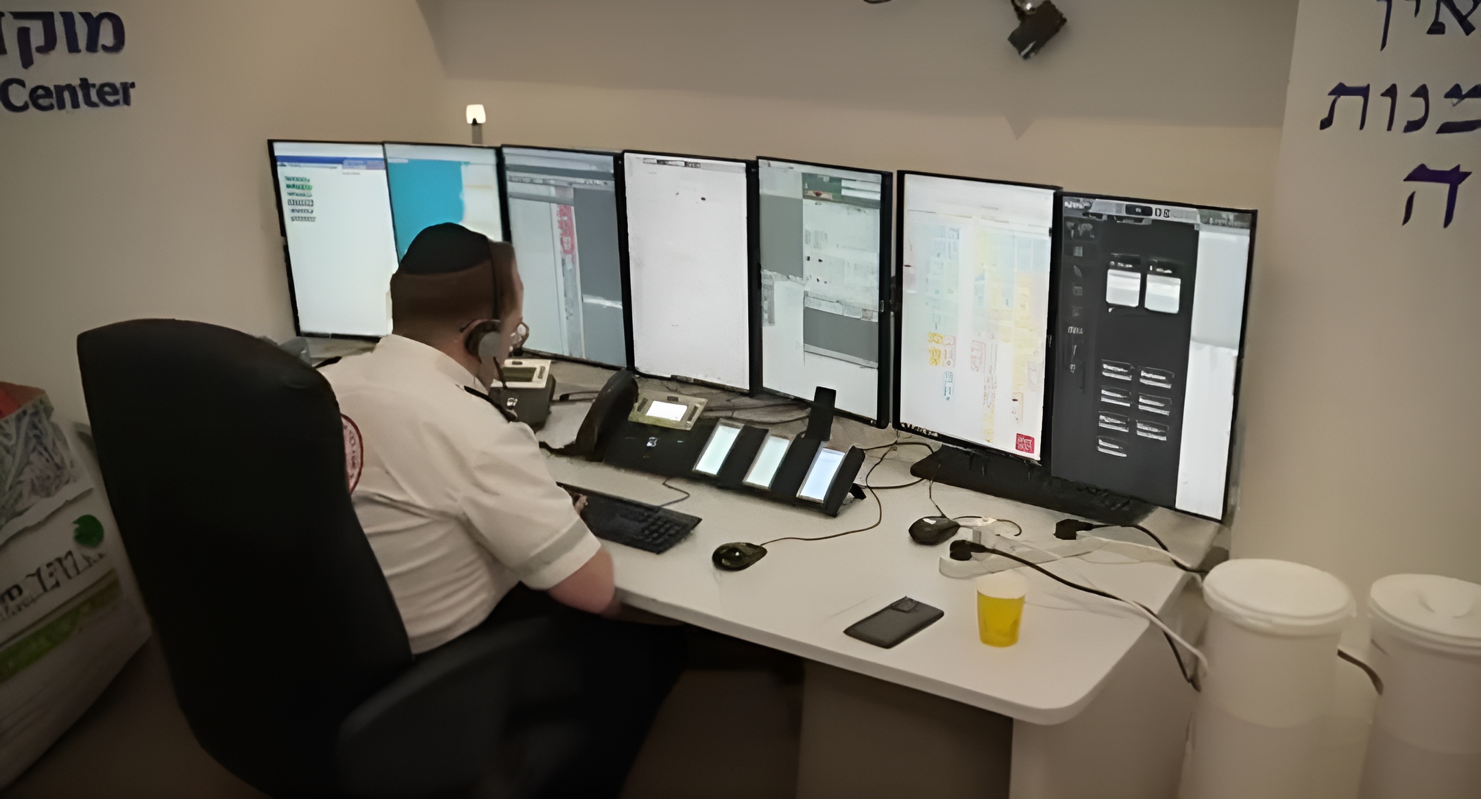Israeli emergency response control room